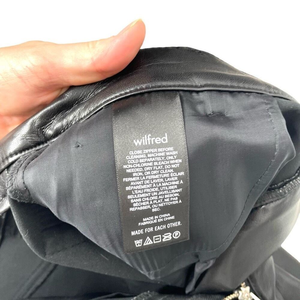Aritzia Wilfred The Melina vegan leather‎ Pants Size 0 black - Picture 10 of 11